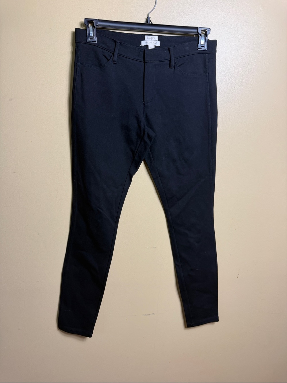 J.Crew Gigi Pant Black Skinny Ponte Knit Size 6